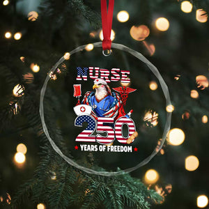 Bald Eagle Nurse 250 Years Of Freedom Crystal Glass Ornament Patriotic American Nurse Gift TS12 Print Your Wear