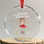 Ballerina Cappuccina Christmas Crystal Glass Ornament Italian Brainrot Meme TS14 Transparent Glass 3'' Circle Print Your Wear