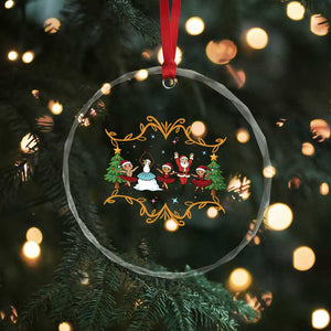 Ballet Lover Xmas Crystal Glass Ornament Funny Gingerbread Santa Snowman Dance TS12 Print Your Wear