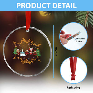 Ballet Lover Xmas Crystal Glass Ornament Funny Gingerbread Santa Snowman Dance TS12 Print Your Wear