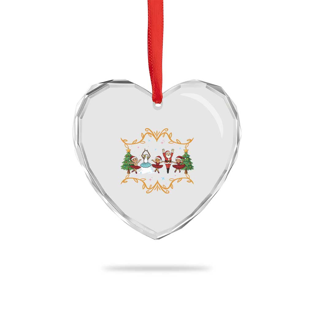 Ballet Lover Xmas Heart Crystal Glass Ornament Funny Gingerbread Santa Snowman Dance TS12 Print Your Wear