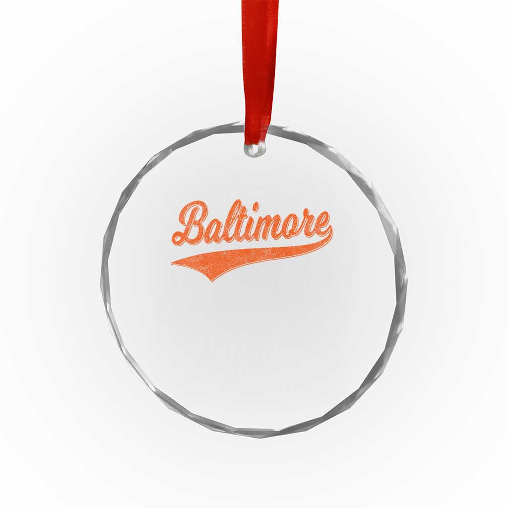 Baltimore Script Retro Baseball Sport Lovers City Pride Crystal Glass Ornament TS11 Print Your Wear