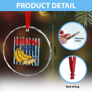Banana Girl Summer Crystal Glass Ornament Summer Fruit Beach Vacation TS14 Print Your Wear