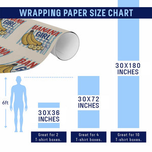 Banana Girl Summer Wrapping Paper Roll Summer Fruit Beach Vacation TS14 Print Your Wear