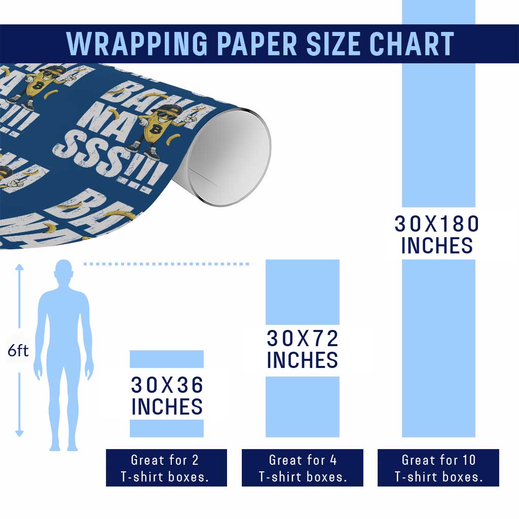 Banana Lovers Wrapping Paper Roll Funny Bananas Vintage Style TS10 Print Your Wear