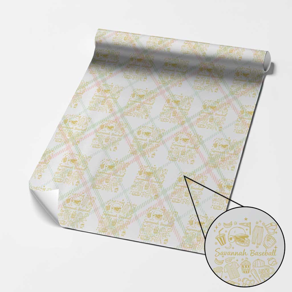 Bananas Baseball Wrapping Paper Roll Cute Trendy Banana Baseball Game Day Doodle TS10 Christmas Plaid Print Your Wear