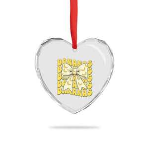 Bananas Coquette Bow Heart Crystal Glass Ornament Retro Banana Lovers Women Girls Kids TS10 Print Your Wear