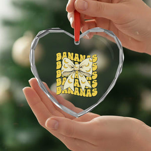 Bananas Coquette Bow Heart Crystal Glass Ornament Retro Banana Lovers Women Girls Kids TS10 Print Your Wear