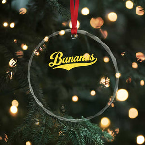 Bananas Retro Throwback Baseball Sport Lover Crystal Glass Ornament TS11 Print Your Wear