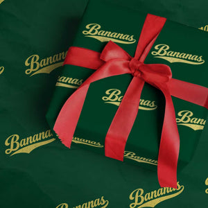 Bananas Retro Throwback Baseball Sport Lover Wrapping Paper Roll TS11 Green Print Your Wear