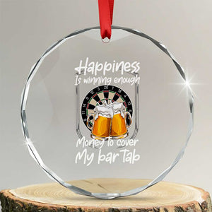 Bar Tab Darts Player Gift Crystal Glass Ornament Winning Money To Cover My Bar Tab TS12 Transparent Glass 3'' Circle Print Your Wear