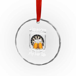 Bar Tab Darts Player Gift Crystal Glass Ornament Winning Money To Cover My Bar Tab TS12 Print Your Wear