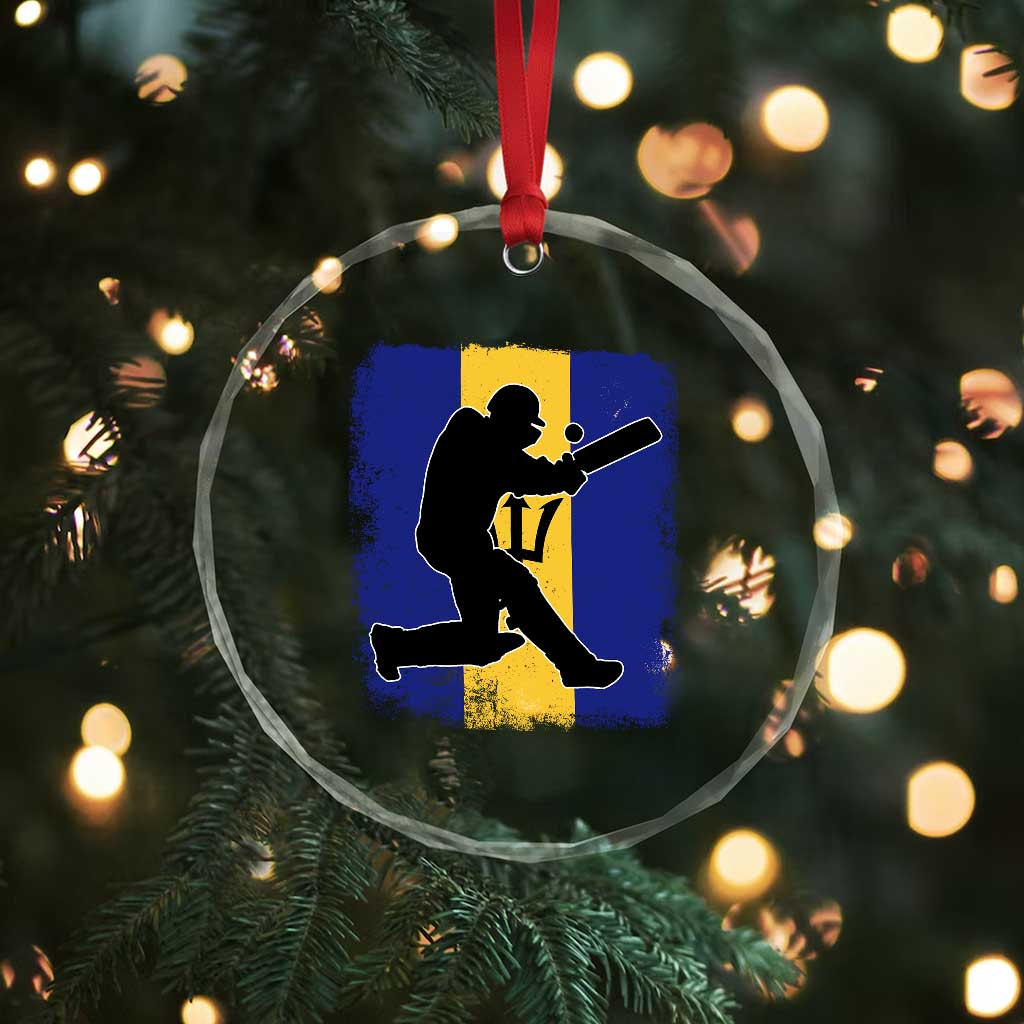 Barbados Cricket Crystal Glass Ornament Retro Vintage Sport Bajan Flag West Indies Cricket Fan TS10 Print Your Wear
