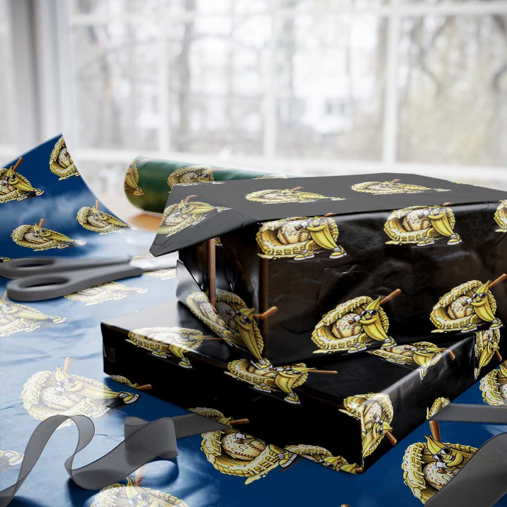 Baseball Banana Wrapping Paper Roll Funny Baseball Glove Drip Kids Youth Boys Girls TS10 Black Print Your Wear