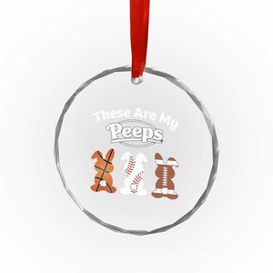 Baseball Basketball Football Easter Crystal Glass Ornament Cute Bunny Game Day Sports These Are My Peeps TS10 Print Your Wear