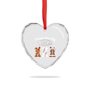 Baseball Basketball Football Easter Heart Crystal Glass Ornament Cute Bunny Game Day Sports These Are My Peeps TS10 Print Your Wear