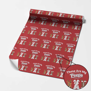 Baseball Basketball Football Easter Wrapping Paper Roll Cute Bunny Game Day Sports These Are My Peeps TS10 Red Print Your Wear