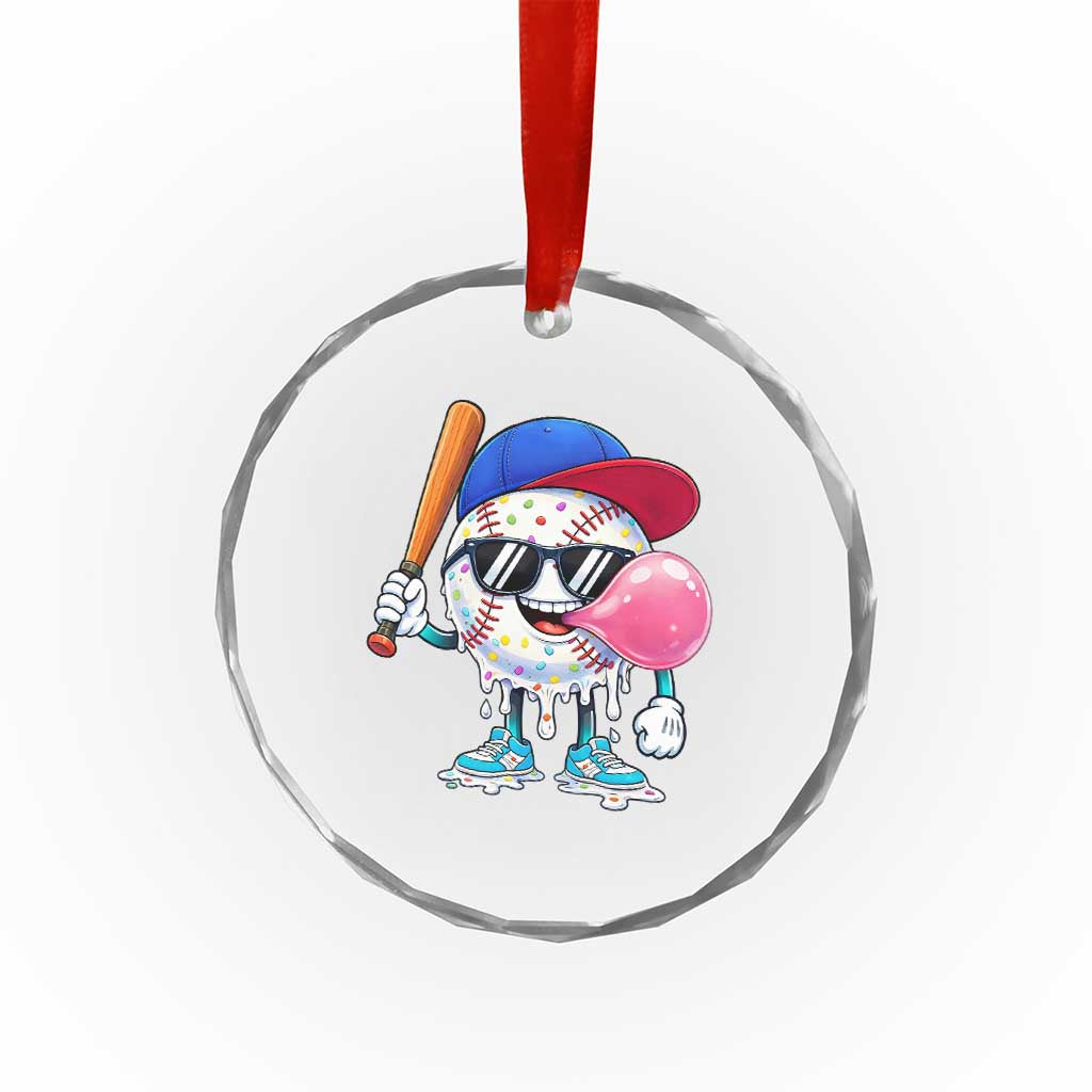 Baseball Bubble Gum Sports Game Day Crystal Glass Ornament TS11 Print Your Wear