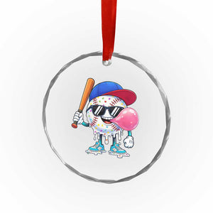 Baseball Bubble Gum Sports Game Day Crystal Glass Ornament TS11 Print Your Wear