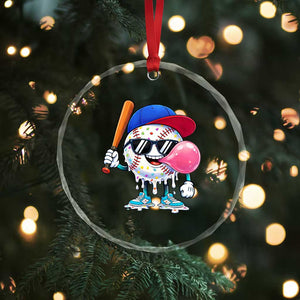 Baseball Bubble Gum Sports Game Day Crystal Glass Ornament TS11 Print Your Wear
