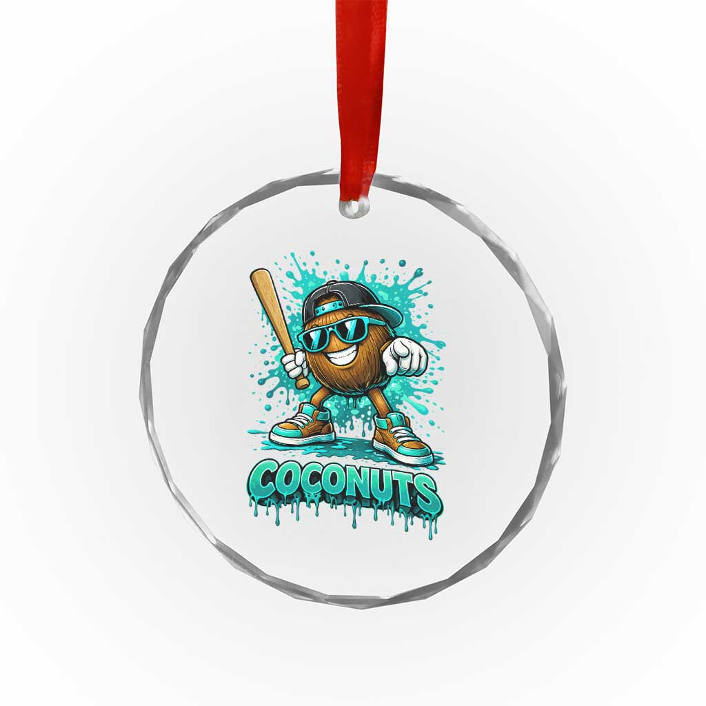 Baseball Coconut Crystal Glass Ornament Funny Graffiti Splatter Sports TS10 Print Your Wear