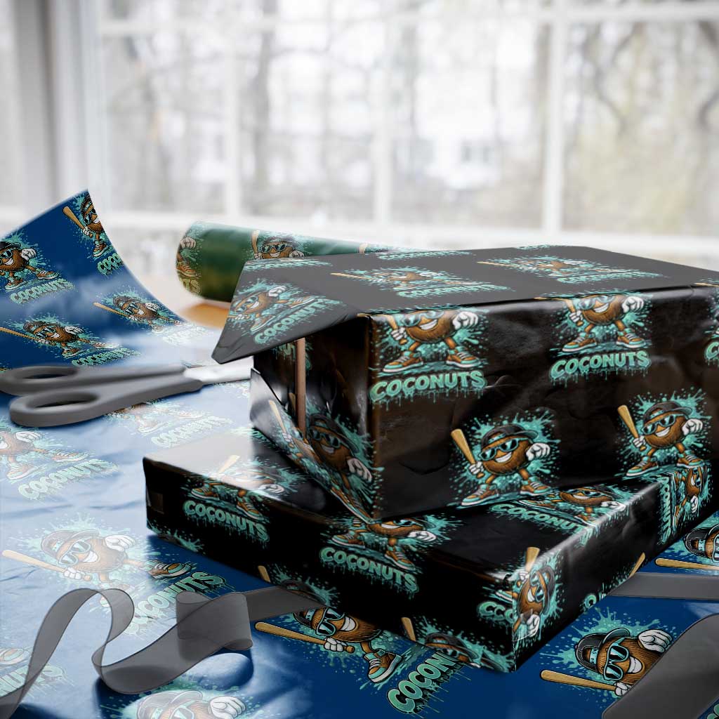 Baseball Coconut Wrapping Paper Roll Funny Graffiti Splatter Sports TS10 Black Print Your Wear
