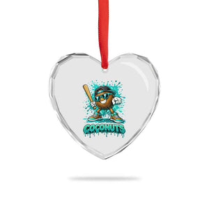 Baseball Coconut Heart Crystal Glass Ornament Funny Graffiti Splatter Sports TS10 Print Your Wear