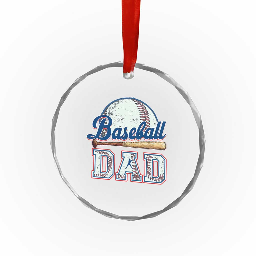 Baseball Dad Crystal Glass Ornament Baseball Sport Lovers For Father's Day TS02 Print Your Wear
