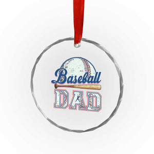 Baseball Dad Crystal Glass Ornament Baseball Sport Lovers For Father's Day - Print Your Wear