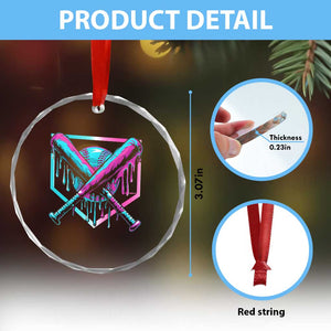 Baseball Drip Ice Cream Dripping Crystal Glass Ornament TS02 Print Your Wear