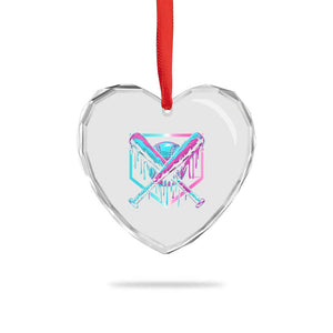Baseball Drip Ice Cream Dripping Heart Crystal Glass Ornament TS02 Print Your Wear