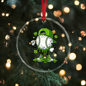 Baseball Drip Icecream Crystal Glass Ornament Youth Boy St Patricks Day Shamrock Green TS10 Print Your Wear