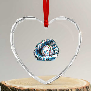 Baseball Drip Sprinkles Ice Cream Heart Crystal Glass Ornament Ball and Glove Dripping TS02 Transparent Glass 3'' Heart Print Your Wear