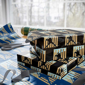 Baseball Drip Wrapping Paper Roll Dripping Ice Cream Sprinkles American Flag Boys TS10 Black Print Your Wear