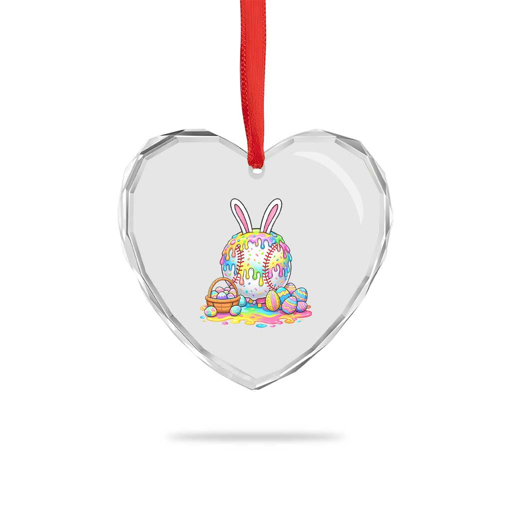 Baseball Easter Drip Ice Cream Sprinkles Egg Gift Heart Crystal Glass Ornament TS14 Print Your Wear