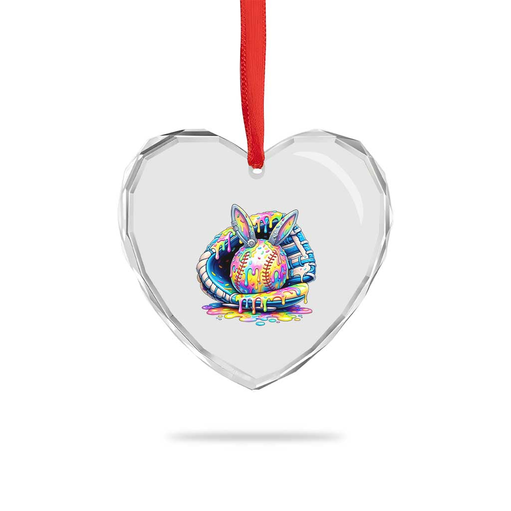 Baseball Easter Heart Crystal Glass Ornament Drip Ice Cream Sprinkles Baseball Glove TS14 Print Your Wear