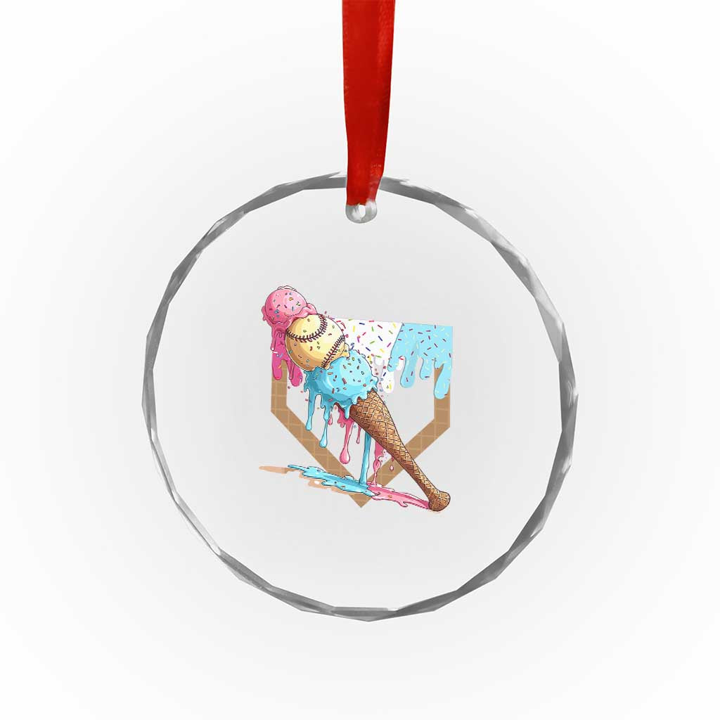 Baseball Home Ice Cream Dripping Crystal Glass Ornament TS02 Print Your Wear