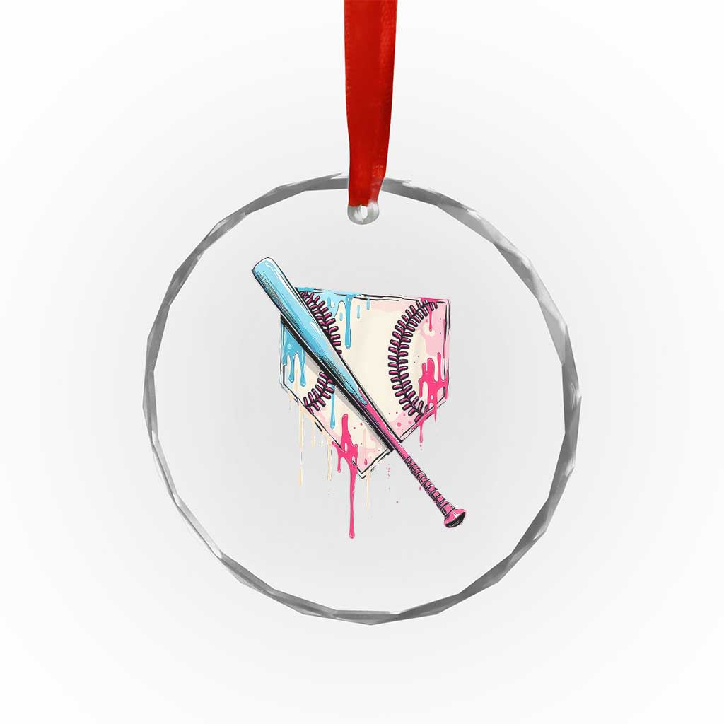 Baseball Home Plate Drip With Sprinkles Crystal Glass Ornament TS02 Print Your Wear