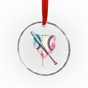 Baseball Home Plate Drip With Sprinkles Crystal Glass Ornament TS02 Print Your Wear