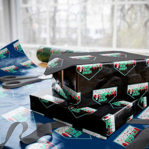 Baseball Home Plate Dripping Ice Cream Wrapping Paper Roll Respect The Drip Social Club Sprinkles TS02 Black Print Your Wear