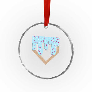 Baseball Ice Cream Dripping Crystal Glass Ornament Home Plate Drip TS02 Print Your Wear