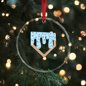 Baseball Ice Cream Dripping Crystal Glass Ornament Home Plate Drip TS02 Print Your Wear