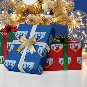 Baseball Ice Cream Dripping Wrapping Paper Roll Home Plate Drip TS02 Print Your Wear