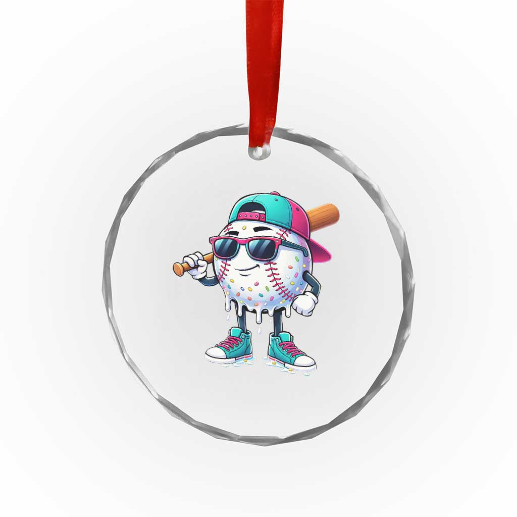 Baseball Life Style Crystal Glass Ornament Youth Drip Baseball Boys Kid TS10 Print Your Wear