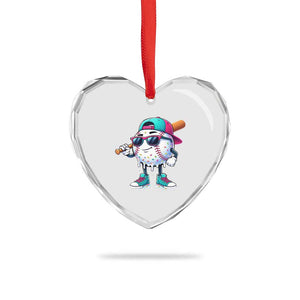 Baseball Life Style Heart Crystal Glass Ornament Youth Drip Baseball Boys Kid TS10 Print Your Wear