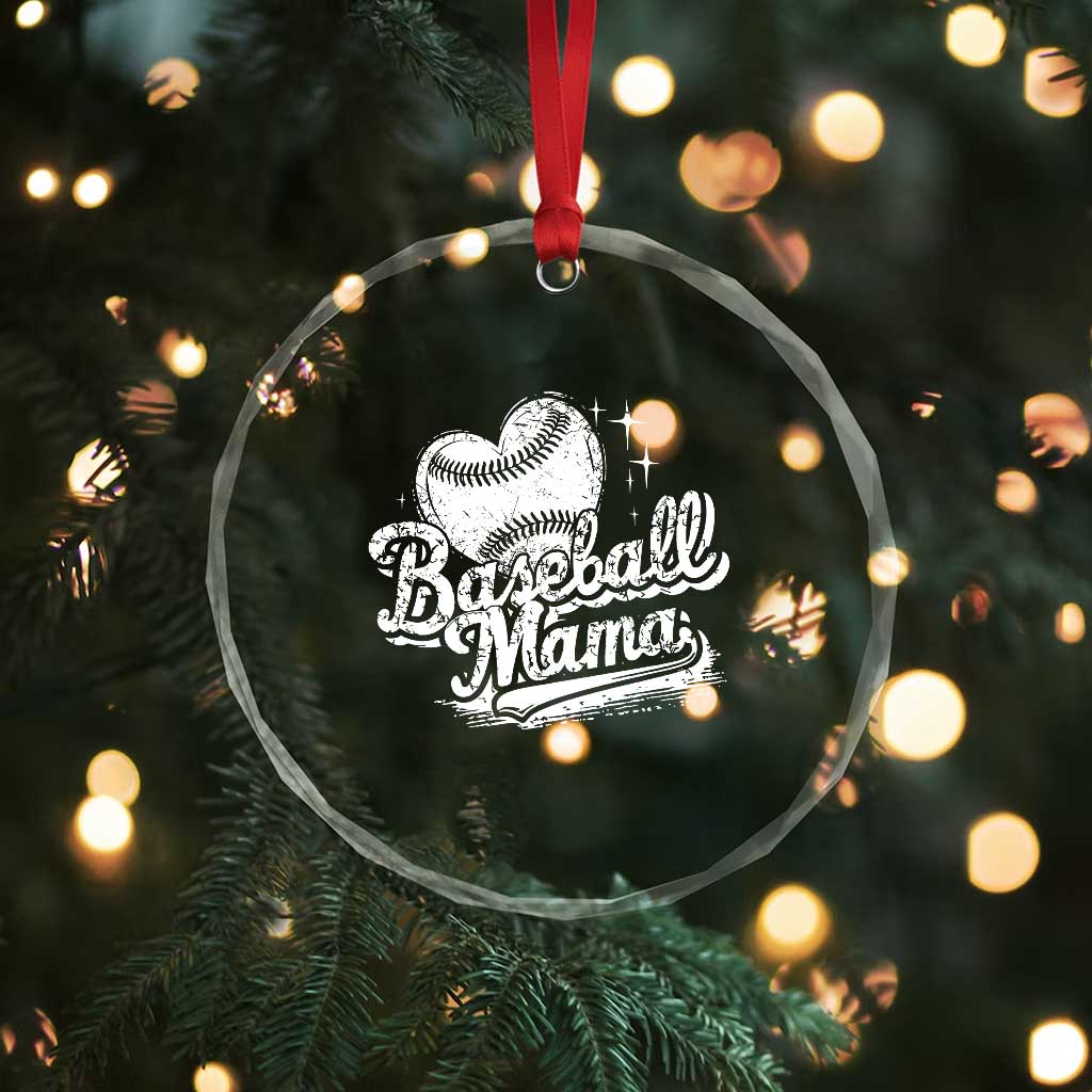 Baseball Mama Crystal Glass Ornament Baseball Season Mom Raising Ballers TS10 Print Your Wear