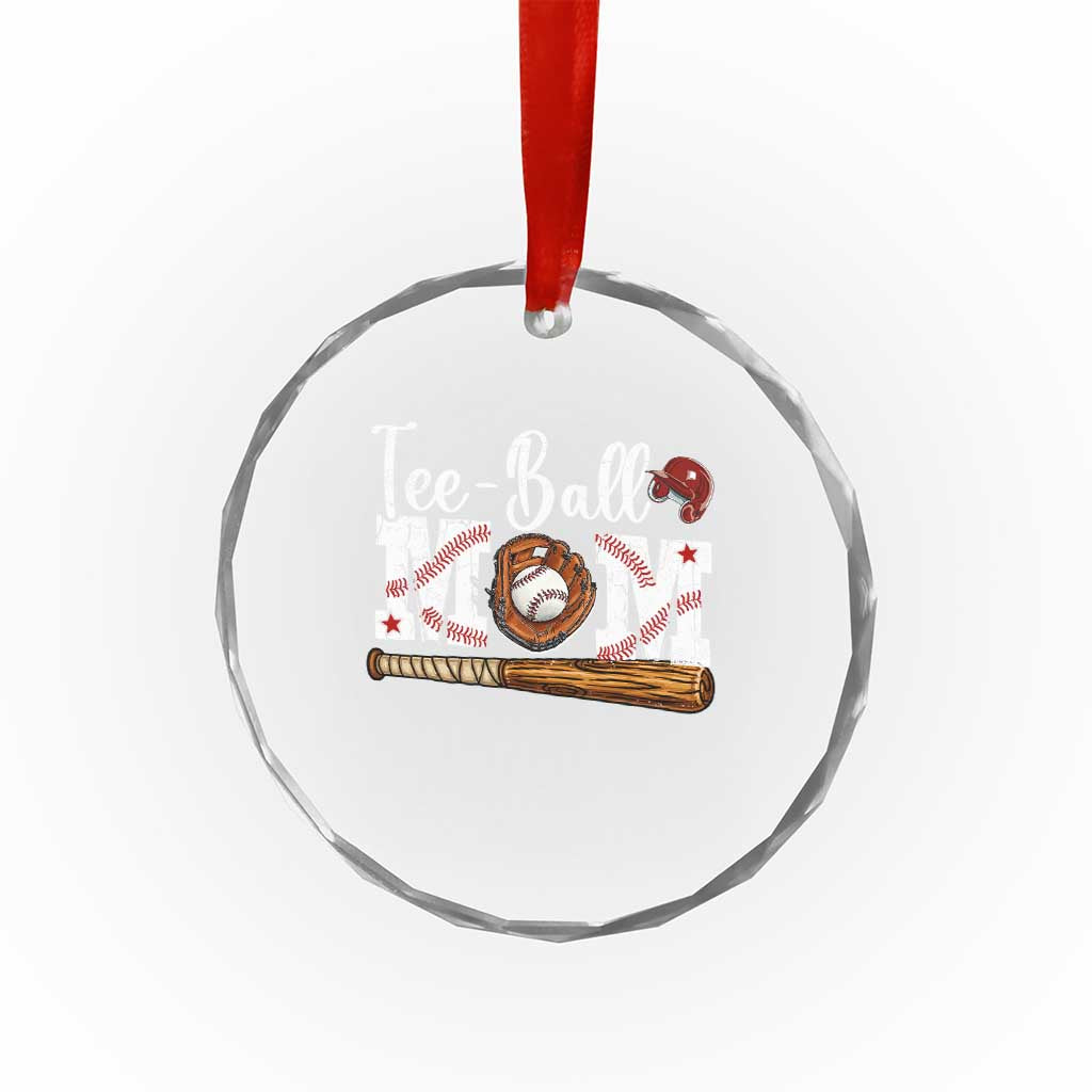 Baseball Mom Crystal Glass Ornament Tee Ball Mama Funny Mother's Day TS11 Print Your Wear
