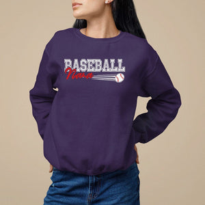 Baseball Mom Sweatshirt I'm Not Yelling This is My Baseball Nana Voice TS09 Purple Printyourwear