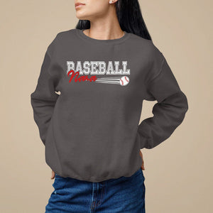 Baseball Mom Sweatshirt I'm Not Yelling This is My Baseball Nana Voice TS09 Dark Chocolate Printyourwear