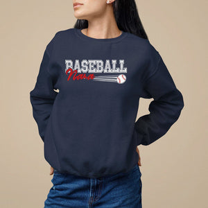 Baseball Mom Sweatshirt I'm Not Yelling This is My Baseball Nana Voice TS09 Navy Printyourwear